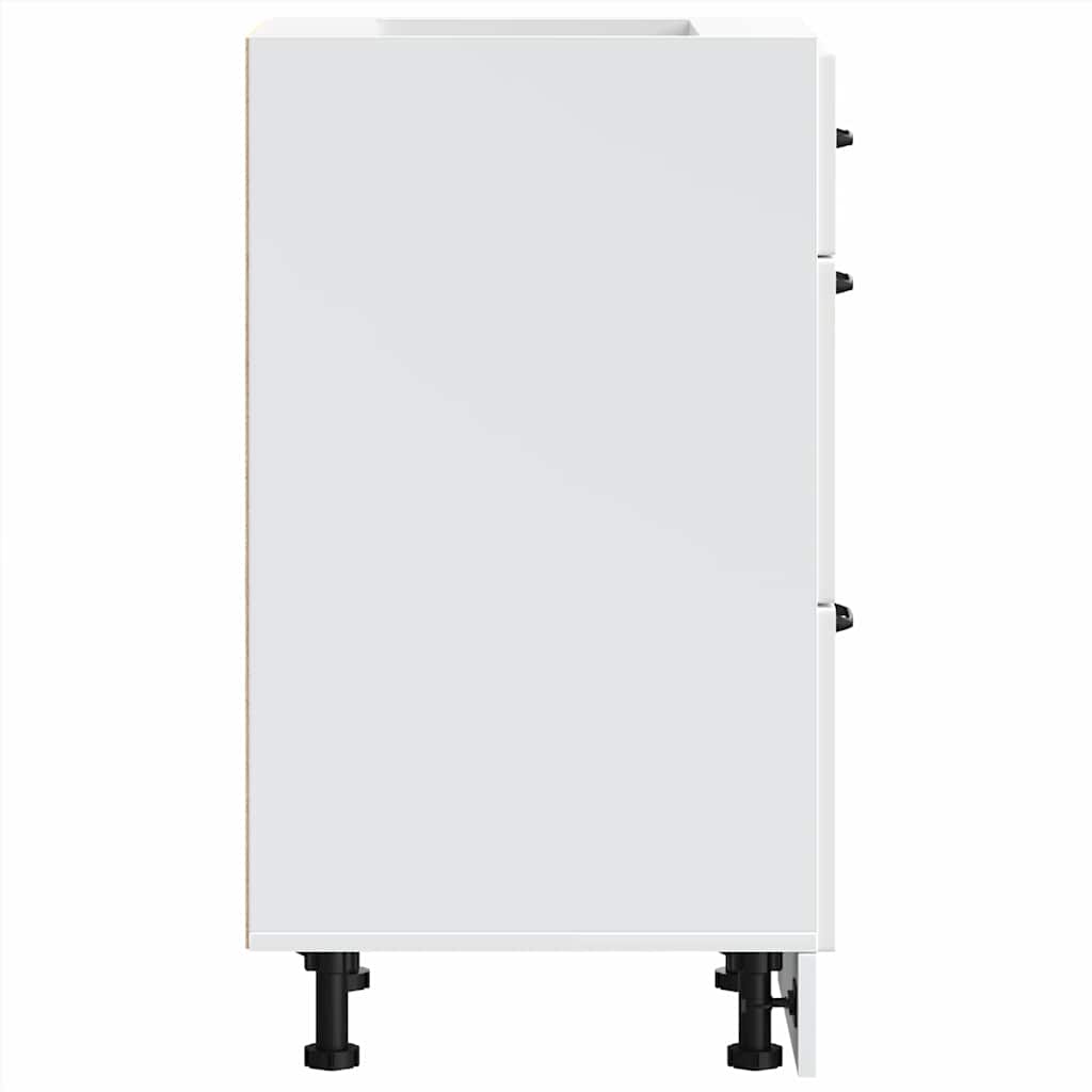 Kitchen Base Cabinet Lucca White Engineered Wood